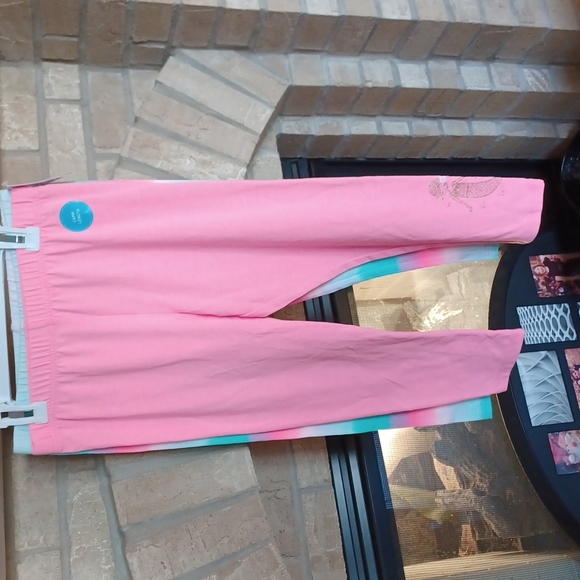 Carter's Leggings Capri length, Mermaid/Rainbow Stripes 14 - Picture 2 of 4